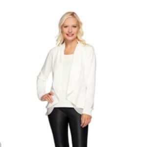 LOGO Lounge by Lori Goldstein Peplum Cardigan